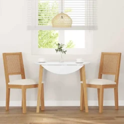vidaXL Chaises à manger coussins 2 pcs bois massif caoutchouc