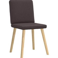 vidaXL Chaises à manger lot de 4 marron foncé tissu