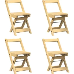 vidaXL Chaises à manger pliables lot de 4 Corona bois massif de pin