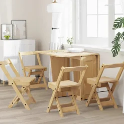 vidaXL Chaises à manger pliables lot de 4 Corona bois massif de pin