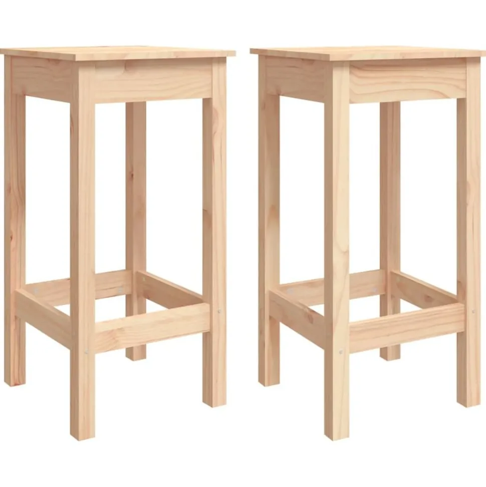 vidaXL Chaises de bar lot de 2 40x40x78 cm bois de pin solide
