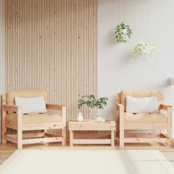 vidaXL Chaises de jardin avec coussins lot de 2 bois de pin massif