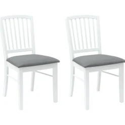vidaXL Chaises de salle à manger 2 pcs Blanc 50 x 52,5 x 91 cm