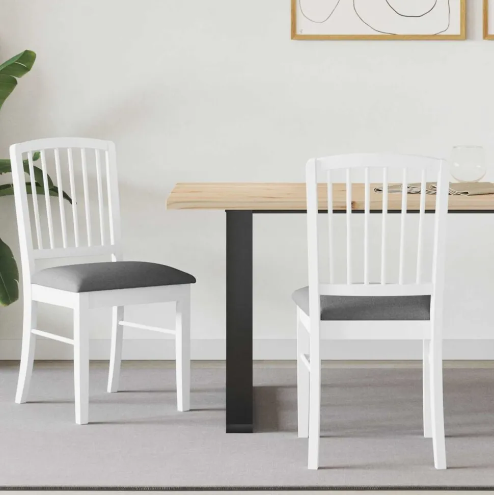 vidaXL Chaises de salle à manger 2 pcs Blanc 50 x 52,5 x 91 cm