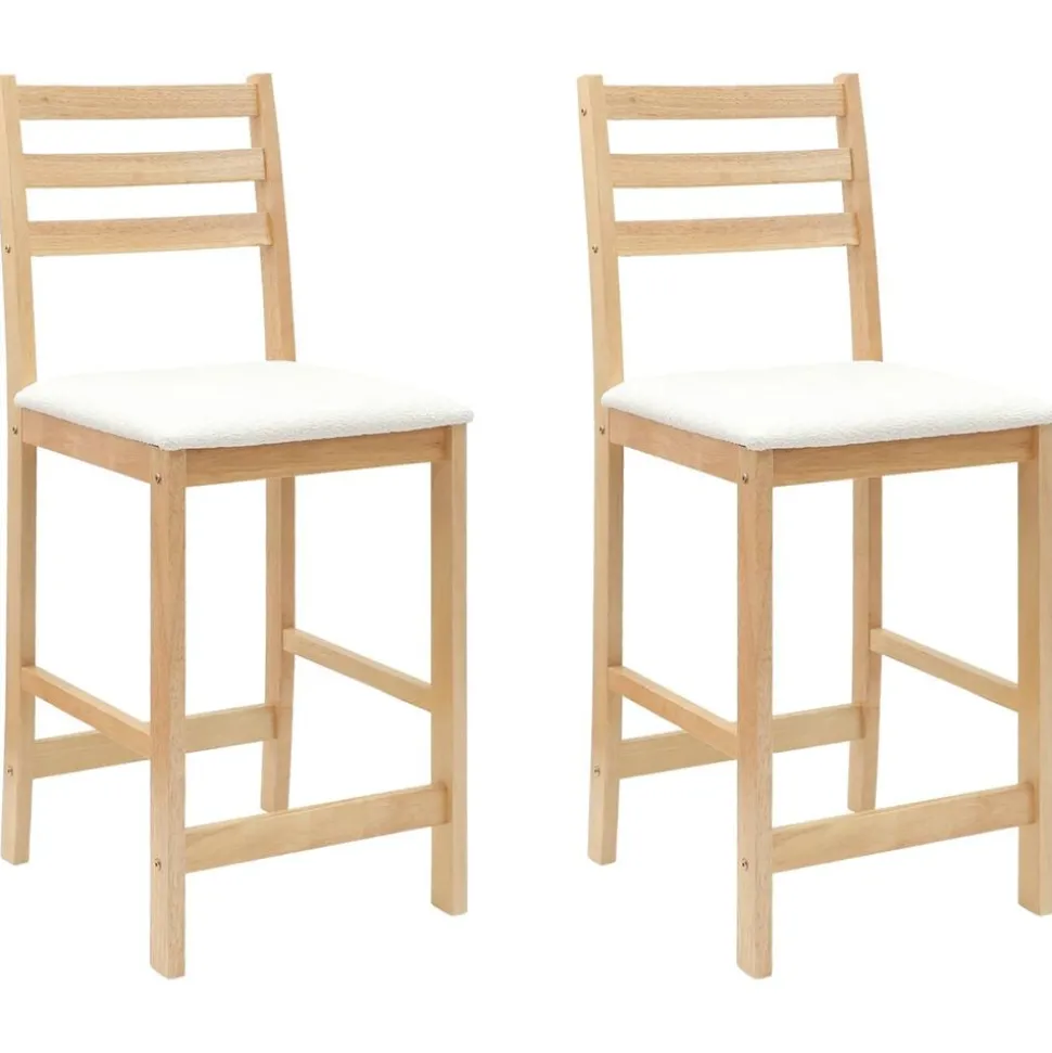 vidaXL Chaises de salle à manger 2 pcs Naturel 40 x 47,5 x 99,5 cm