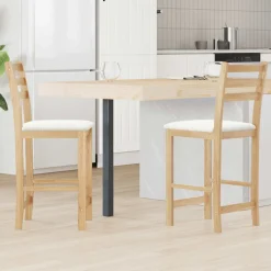 vidaXL Chaises de salle à manger 2 pcs Naturel 40 x 47,5 x 99,5 cm