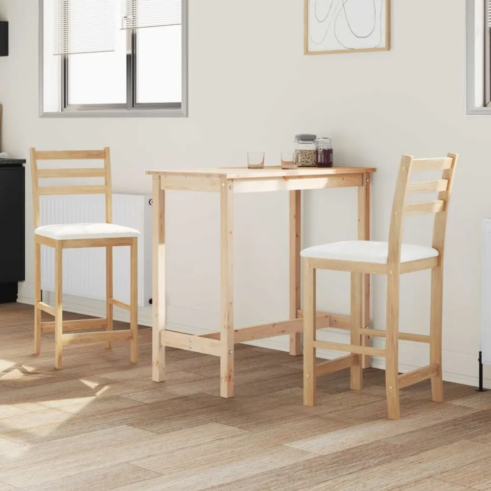 vidaXL Chaises de salle à manger 2 pcs Naturel 40 x 47,5 x 99,5 cm