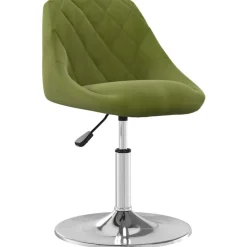 vidaXL Chaises pivotantes à manger lot de 2 vert clair velours
