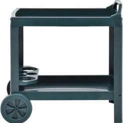 vidaXL Chariot à boissons Vert 69x53x72 cm Plastique