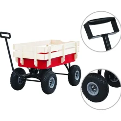 vidaXL Chariot à main 150 kg Rouge