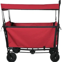 vidaXL Chariot à Main Pliable Rouge 105 x 56,5 x 116 cm Tissu Oxford
