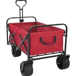 vidaXL Chariot à Main Pliable Rouge 89 x 63 x 96 cm
