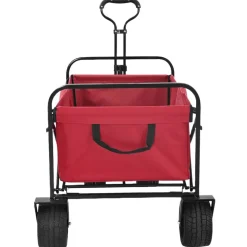 vidaXL Chariot à Main Pliable Rouge 89 x 63 x 96 cm