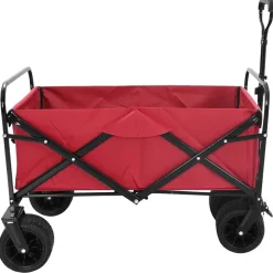 vidaXL Chariot à Main Pliable Rouge 89 x 63 x 96 cm