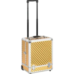 vidaXL Chariot à maquillage 35x29x45 cm Doré Aluminium