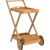 vidaXL Chariot à thé 54x87x90 cm bois massif d'acacia