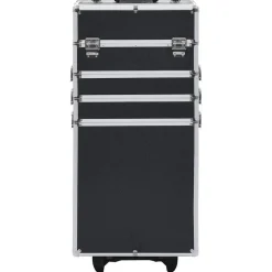vidaXL Chariot de maquillage Aluminium Noir