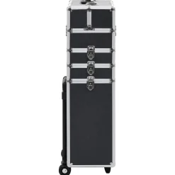 vidaXL Chariot de maquillage Aluminium Noir