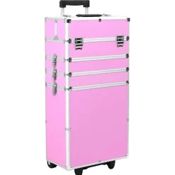 vidaXL Chariot de maquillage Aluminium Rose