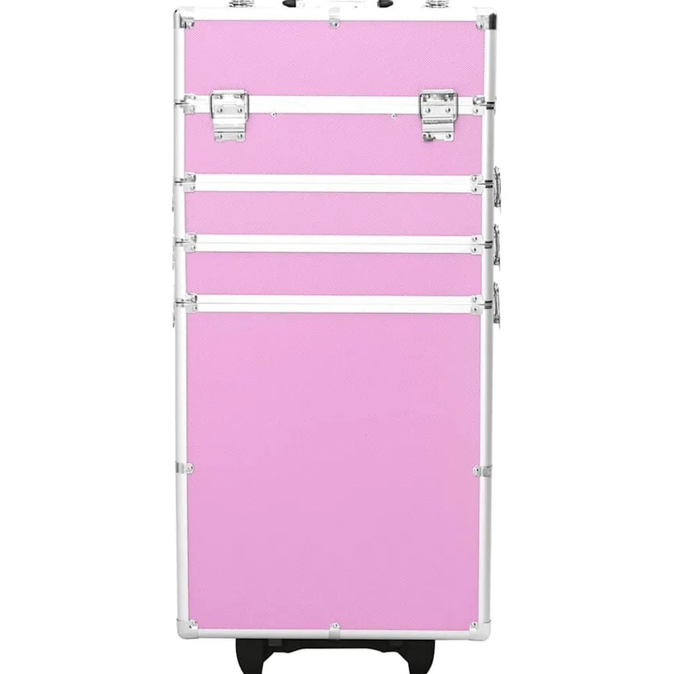 vidaXL Chariot de maquillage Aluminium Rose