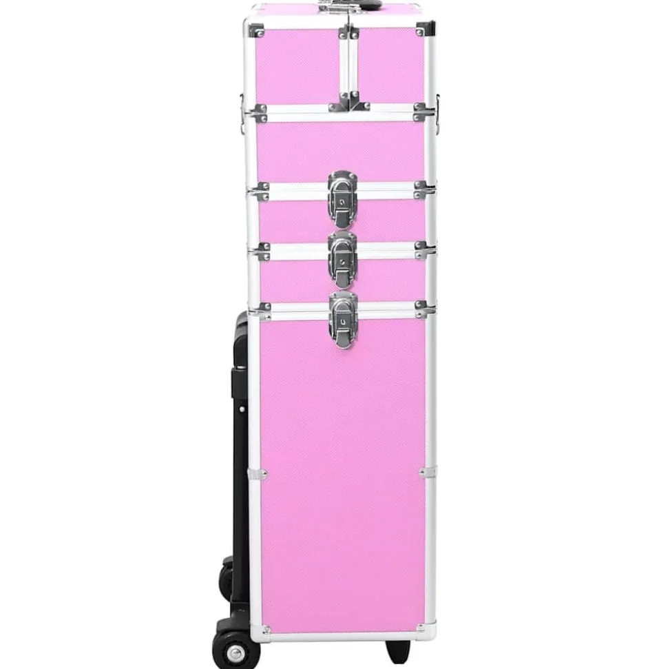 vidaXL Chariot de maquillage Aluminium Rose