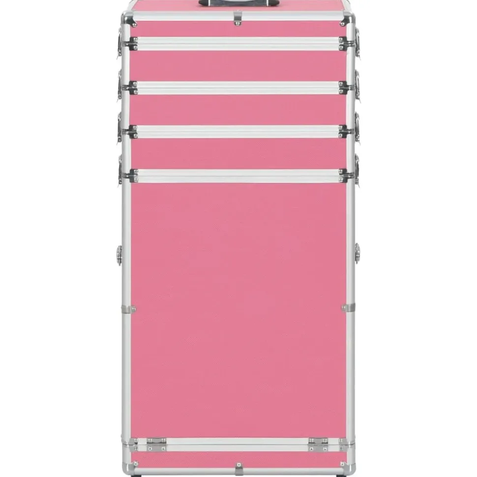 vidaXL Chariot de maquillage Aluminium Rose