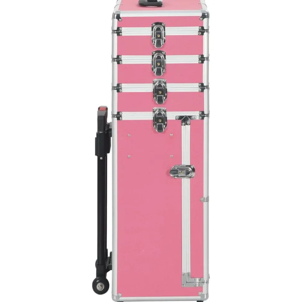 vidaXL Chariot de maquillage Aluminium Rose