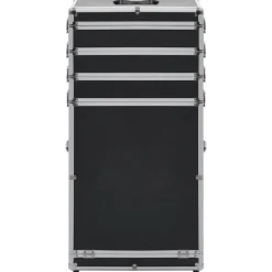 vidaXL Chariot de maquillage Aluminium Noir