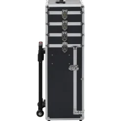 vidaXL Chariot de maquillage Aluminium Noir