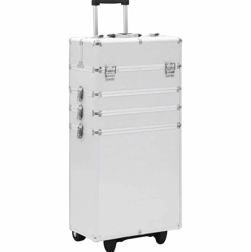 vidaXL Chariot de maquillage Aluminium Argenté