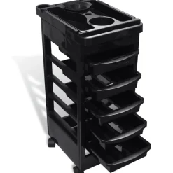 vidaXL Chariot en plastique pour salon de coiffure avec roues