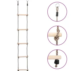 vidaXL Échelle à 5 échelons 210 cm Bois de pin massif