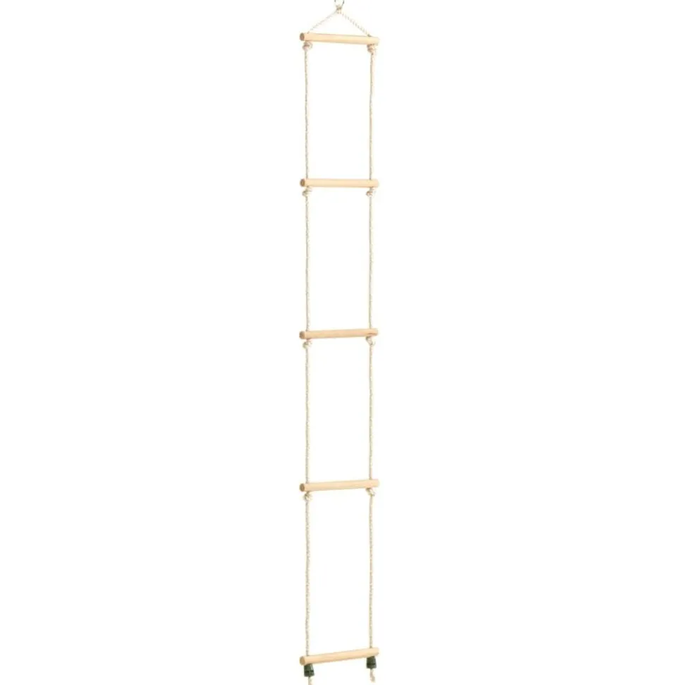 vidaXL Échelle de corde pour enfants Bois massif et PE 30x168 cm