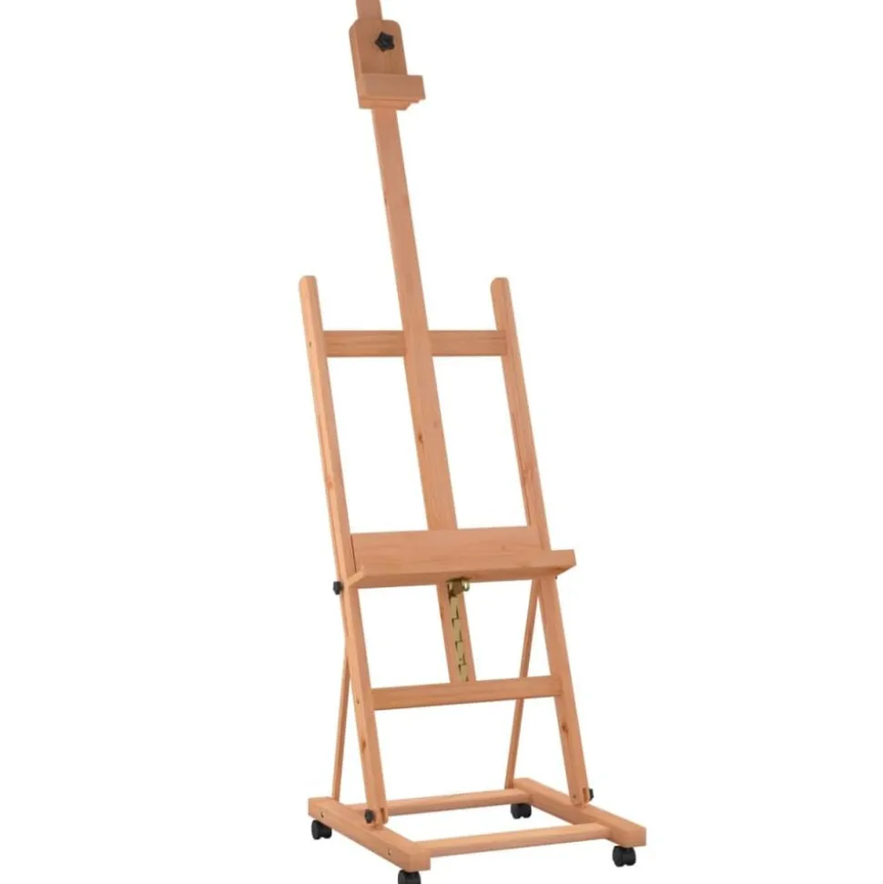 vidaXL Chevalet 55x53,5x178 cm bois de hêtre massif