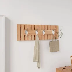 vidaXL Cintre mural 42x8,5x14 cm Bois massif de noyer