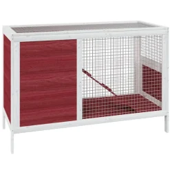 vidaXL Clapier moka 103x44x69,5 cm bois de pin massif
