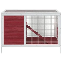 vidaXL Clapier moka 103x44x69,5 cm bois de pin massif