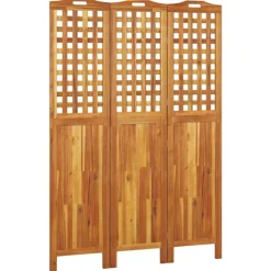 vidaXL Cloison de séparation 3 panneaux 121,5x2x180 cm Bois d'acacia