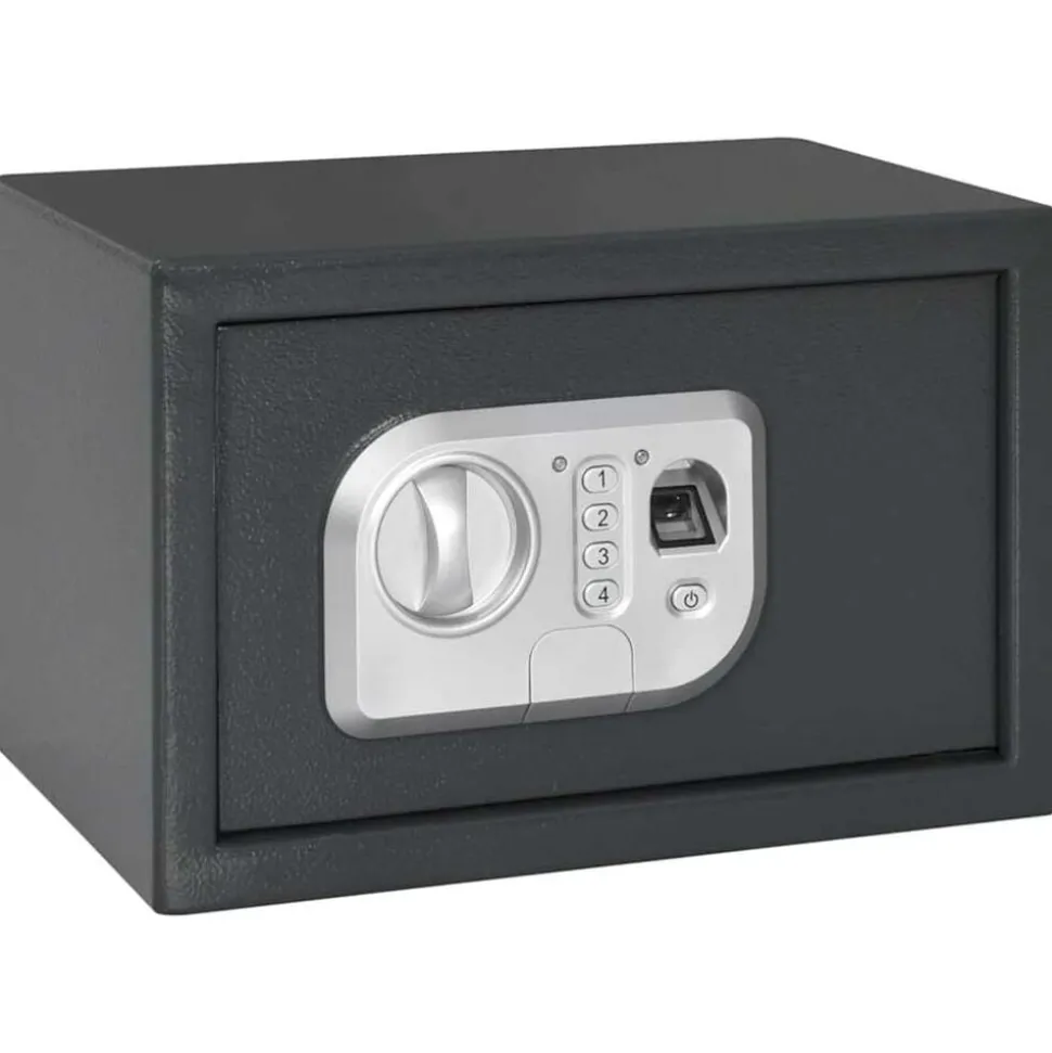 vidaXL Coffre-fort numérique Gris foncé 31 x 20 x 20 cm Acier