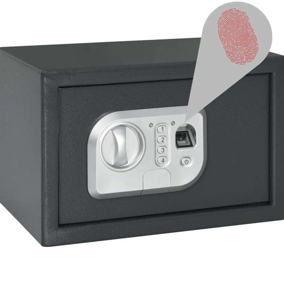 vidaXL Coffre-fort numérique Gris foncé 31 x 20 x 20 cm Acier