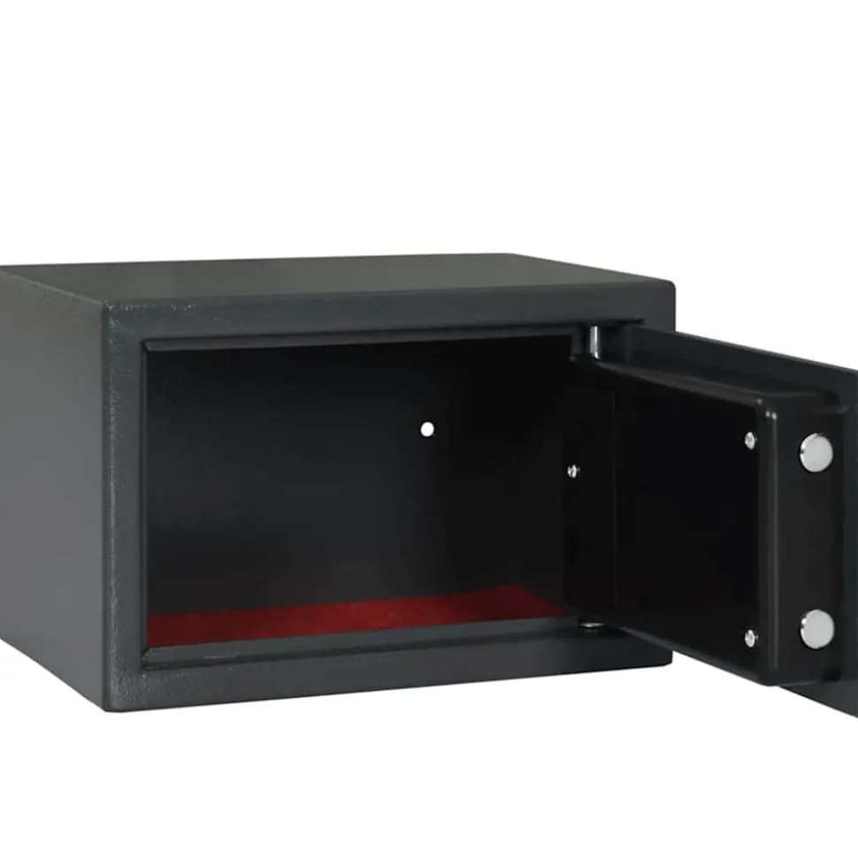 vidaXL Coffre-fort numérique Gris foncé 31 x 20 x 20 cm Acier