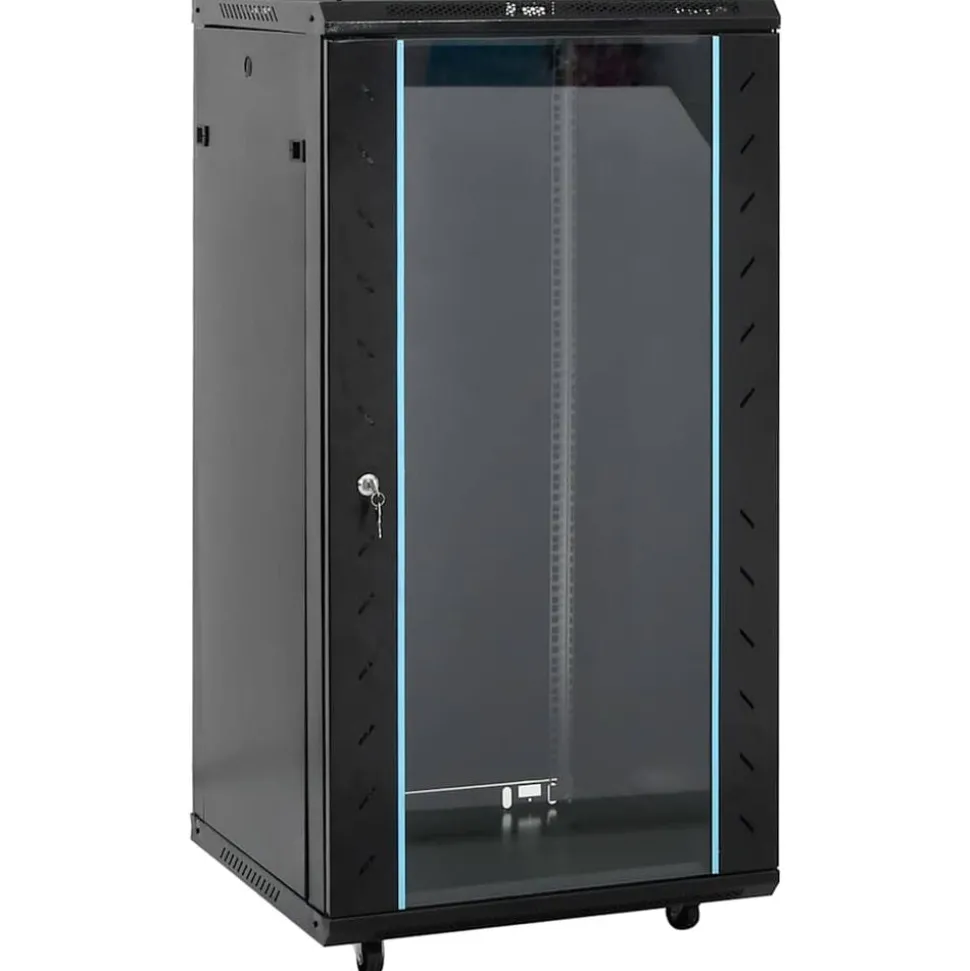 vidaXL Coffret de réseau 22U 19" IP20 noir 60x60x120 cm