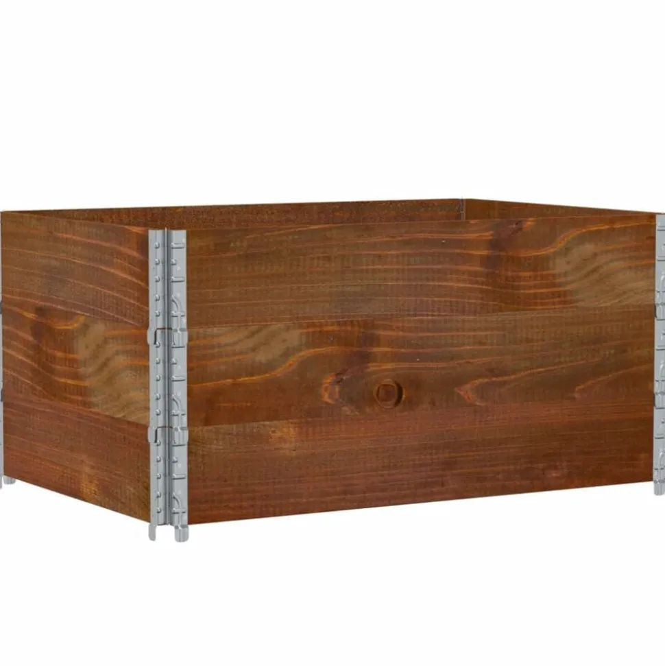 vidaXL Colliers de palette 3 pcs marron 120x80 cm bois de pin solide