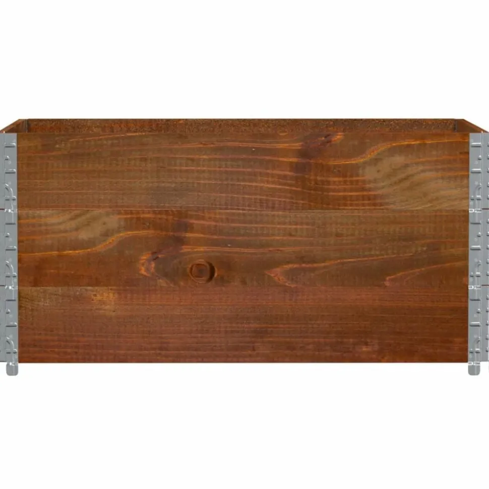 vidaXL Colliers de palette 3 pcs marron 120x80 cm bois de pin solide