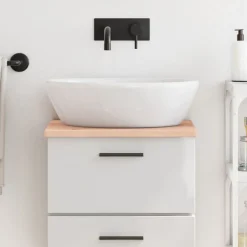 vidaXL Comptoir de salle de bain 40x30x2 cm bois massif non traité