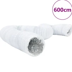 vidaXL Conduit de ventilation aluminium et PVC 6 m Ø10 cm