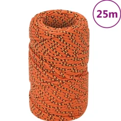 vidaXL Corde de bateau Orange 2 mm 25 m Polypropylène