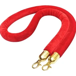 vidaXL Corde de colonne Rouge et doré Velours