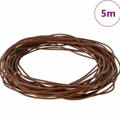 vidaXL Corde en Cuir Marron Clair Ø1 mm x 5 m Cuir