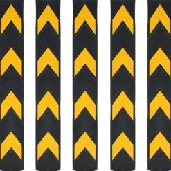 vidaXL Cornière de protection réfléchissante 5 pcs Caoutchouc 80 cm